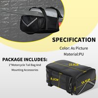 Motorcycle Rear Tail Bag Waterproof Expandable Big Capacity Motor Travel Back Luggage Trunk For Surron Sur-Ron Lightbee X S