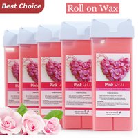 Honey Epilatory Waxing Kit Depilatory Roll on Wax Heater Machine with Refillable Wax Cream&100PCS Waxing Papers for Hair Removal