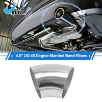 Uxcell 2/4inch OD 45 Degree Mandrel Bend Elbow SS201 Stainless Steel Bend Tube Exhaust Elbow Pipe Thickness 1.5mm