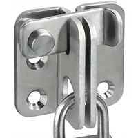 1-10PCS Heavy Duty Stainless Steel Locking Bolt for Cabinet Wardrobe with Lock and Latch for Bathroom Security Door