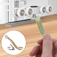 Angled 3/8" Pocket Door Wrench Multi-purpose Ergonomic Adjustment Wrench Alloy Durable Hardware Adjustment Tool Home Repair
