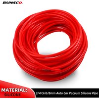 Inner Diameter 3mm, 4mm, 5mm, 6mm, 8mm Car Vacuum Silicone Hose Auto Racing Intercooler Line Pipe Tube RED