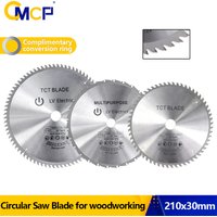 CMCP 210x30mm Circular Saw Blade 24T 48T 60T 80T TCT Saw Blade Carbide Tipped Wood Cutting Disc For Power Tools