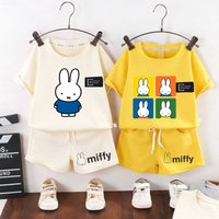 Miffys Rabbit Kids Short Sleeve Tee Casual Pants boy girl Cotton T-shirt Cute Shorts Set Funny Meme Summer Clothes gift 2026