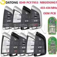 Télécommande Datong pour clé de voiture BMW F X5 X6 2014-2019, PCB d'origine ID49 PCF7953 NBGIDGNG1 434MHz, carte de proximité