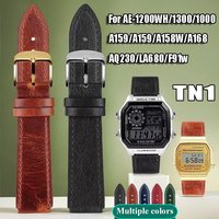 1200 Cow leather Strap 18mm For Casio AE-1200WH/1300/1000/A159W-N1 A158W/A168/f91w/ AQ-230 LA-680 Cowhide Watchband Men Bracelet