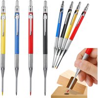 3Pcs/Set Multicolor Metal Woodworking Mechanical Pencil Set 2.0mm 2B Black Lead Core Deep Hole Scribing Marking Tool