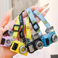 Mini camera keychain with light and sound, cute camera bag charm