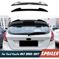 For Ford Fiesta MK7 2008-2017 ABS Plastic Black Carbon Look Car Rear Trunk Spoiler Wings Tuning Body Kit Accessories