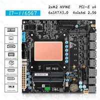 Nas Motherboard ITX Set Onboard 11th Gen Core I7 1165G7 4x I226 2.5G 6xSATA 2xM.2 NVMe PCIEx4 Firewall Board