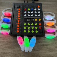 100-1000pcs/Lot LED Silicone DMX Glowing Wristbands for Home Party Music Club Event With 43keys Remote Control