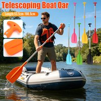 Telescoping Boat Oars Emergency Canoe Paddle Aluminum Shaft Lightweight Boat Oars 53.5-108.5cm Adjustable Length Kayak Paddles