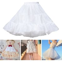 Fashion Without hoop Petticoat White Lolita Underskirt Crinoline Cosplay Breathable Flower Dress Accessories Petticoat