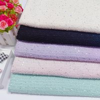 Solid Color Sequin Yarn-Dyed Braided Tweed Fabric For Women's Autumn Jacket Dress Suit Coat Handbag DIY Cloth Sewing Material