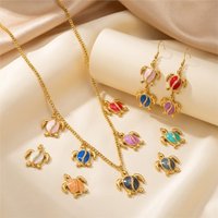 5pcs Stainless Steel Enamel Animal Sea Turtle Charms Pendant Charms for Cute Dangle Earring Necklace Bracelet Jewelry DIY Making