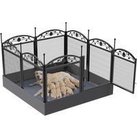 8 Panels Heavy Duty Metal Dog Playpen Whelping Fence,Multifunal Outdoor Indoor Puppy Training Fence with Waterproof Floor Pad