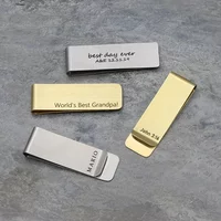 Personalized Money Clip Engraved Gift Custom Engraved Cash Clip Wallet personalised Gift for Dad Money Clip for Husband
