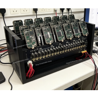 USB OTG Hub Phone Farm Box with Dual Switch, Supports 20 Smartphone Motherboards, Open Air Mining Case for App Automation
