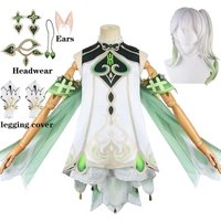 Nahida Cosplay Costume Lesser Lord Kusanali Full Set Dress Ears Wig Nahida outfits for Comic Con