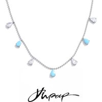 Yhpup Stainless Steel CZ Zirconia Teardrop Drop Necklace 2026 Arrivals Delicate Aesthetic Collar Jewelry for Women Waterproof