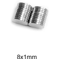 8x1 mm Strong Powerful Magnetic Magnet 8mmx1mm Permanent Neodymium Magnet Disc 8x1mm Fridge Small Round Magnet 8*1 mm