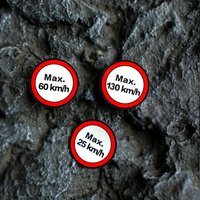 Max Speed Limit Warning Decal Set, Waterproof Self-Adhesive Vinyl Sticker, Universal Styling Accessories for Car and Bike Frame