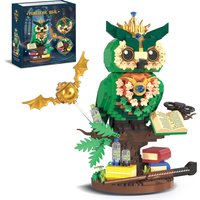 MOC Creative Harry Magic Owl Model Gold Flying Ball Magic Books Building Blocks Toys Home Decoration Model Children's Gifts