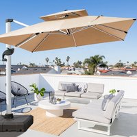 2025 Hot Selling Outdoor Sunshade Umbrella Garden Courtyard Umbrella Customized Logo Commercial With Led Patio Roman Umbrella