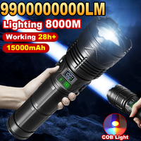 2026 Nouvelle 10000W Lampes de poche ultra puissantes Rechargeable LED Torche tactique Super lumineuse Lampe Aventure en plein air Pêche Camping,lampe torche ultra puissant,lampe tactique,lampe torche
