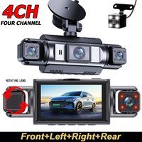 360° 3/4 Lens 1080P Front Left Right Rear with IR Night Vision Loop Recording 24H Parking Mode car camera DVR black box dash cam