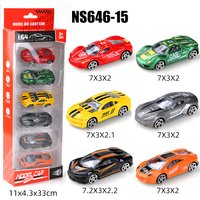 (Boxed) 1/64 scale replica of various pocket-sized die-cast alloy toy cars, boy's toy, inertia-driven car