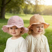 Baby Girls Hat Spring Summer Lace Princess Bucket Hats Breathable Sweet Outdoor Accessory Sun Protect with Windproof Rope 8-36M