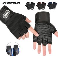 Unisex Workout Gloves with Wrist Wrap Half Finger Sport Weight Lifting Training Gloves for Gym Cycling And Motorcycling