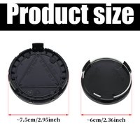 4 Stück 75mm 60mm 3D ABS Auto-Radnabenkappen, Felgenabdeckungen, Emblem-Abzeichen, universell für Auto-Exterieur-Tuning-Styling-Zubehör