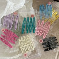 Cute Color Oil Drop Pea BB Clip Set Broken Hair Bangs Clip Basic Face Wash Makeup Hairpin Edge Clip Hair Accessories