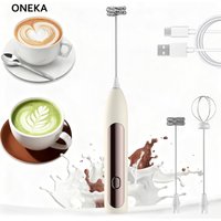 Milk Frother Coffee Frother Handheld Foam Maker Rechargeable Baking Whisk Drink Mixer For Latte Matcha Shake Gift Idea