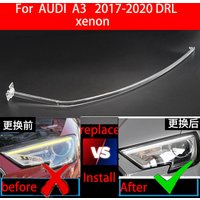 For Audi A3 2017-2020 Xenon DRL Headlight Light Guide Plate Daytime Running Light Tube Car Daytime Running Light Bar