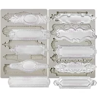VERIDIAN Epoxy Resin Molds Baroque Style Silicone Molds Embossed Pattern Art Mold for Polyclay Air Dry Clay Plaster Cake Tools