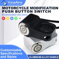 7/8" Motorcycle Handlebar Switch Waterproof LED Light Button 12 volt Handlebar Mount On Off Turn Signal Switch for ATV Sport