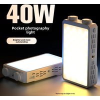 40W Mini Portable LED Fill Video Light with Built-In Rechargeable Battery Fill Light for Mobile Phone Charging PD