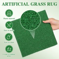 25cm Artificial Grass Rug Green Turf Fake Door Mat Outdoor Patio Lawn Decoration Garden Grass Tiles Turtle Basking Mat