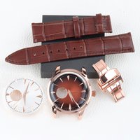 35mm Watch Dial Fit Cocktail 40mm Arched glass Case for nh38 Movement Hollowed Out Dial Weave Dial Watch Relacement Accessories