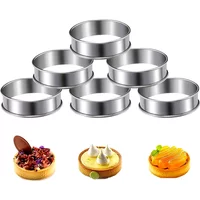 3pcs Stainless Steel Baking Rings Nonstick Muffin & Crumpet Mold, Versatile Tart & Cake Rings for Dessert Food Crafting