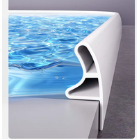 1pc 1/2/3meter Shower Threshold Water Dam Strip, Bendable Cuttable Silicone Water Stopper,