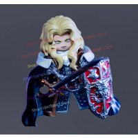 MOC Building Blocks Mini Figure, Blonde Teen Boy Assembly Model, Ornament, Anime Cartoon Toy, Collectible Action Figure,Gift