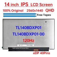 14" 120Hz LCD Screen TL140BDXP01 TL140BDXP01-00 For ASUS ROG Zephyrus GA401Q PX401Q Replacement 2560x1440 eDP 40 Pins Non-Touch