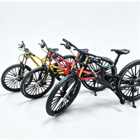 AliExpress NONE 1:10 Scale Full Alloy Frame Downhill Mountain Bike Model Full Suspension Diecast Collectible Miniature Realistic Toy Gift Decor