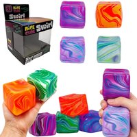 NeeDoh Soft Glutinous Sensory Stress Relief Cube, Gel-Filled Stretchable Squishy Toy, Slow Rebound Ice Blind Box for Kids Adults