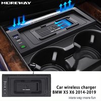15W Car wireless phone charger For BMW X5 F15 X6 F16 2014 2015 2016 2017 2018 2019 Charging pad Holder Fast charge Accessories