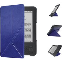 Case For Kindle Keyboard 3rd Gen Leather Cover Reader Kindle3 Kindle D00901 Y-Fold Stand Funda Closure Lightweight Stand